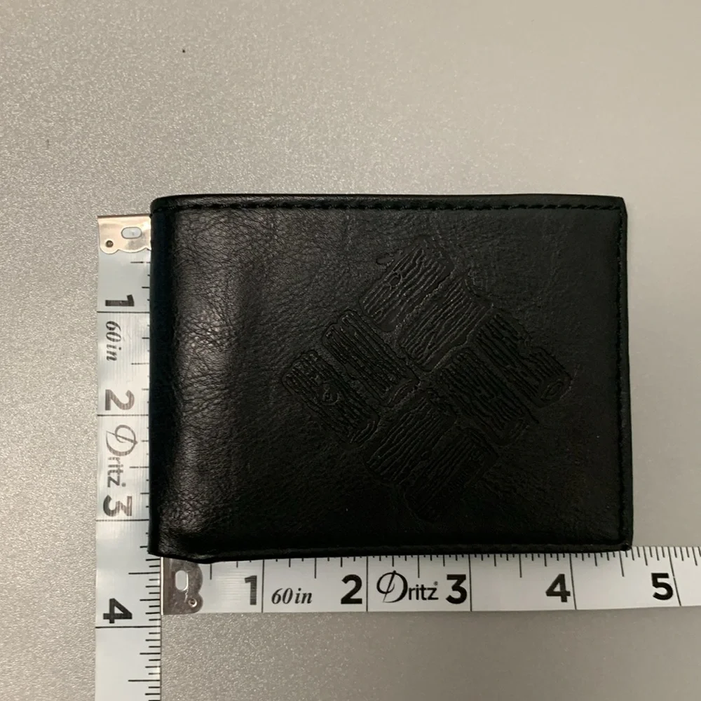 Columbia bi Slim Black Leather, Wilsons tri Brown Leather lot of 2 Wallets